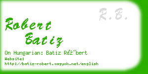 robert batiz business card